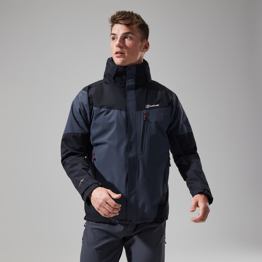 los hombres de arran géminis 3in1 de chaqueta gris oscuronegro berghaus