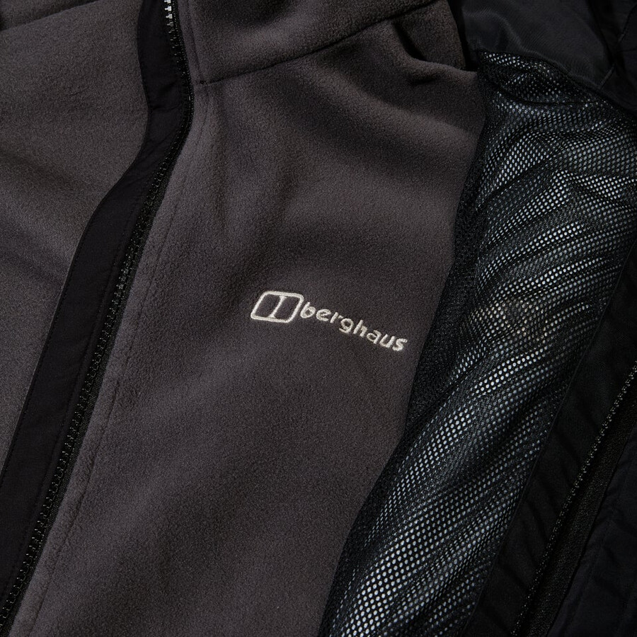 los hombres bramblfell géminis impermeable de gore-tex 3 en 1 chaqueta - negro berghaus