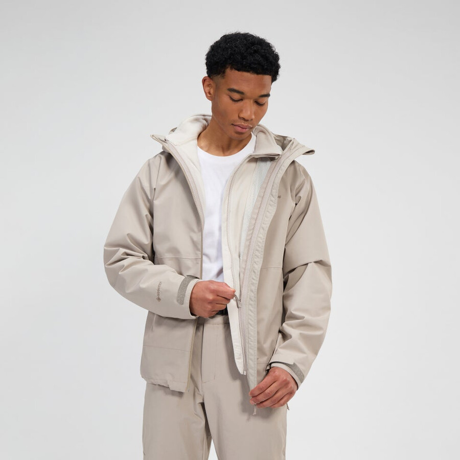 los hombres bramblfell géminis impermeable de gore-tex 3 en 1 chaqueta gris berghaus