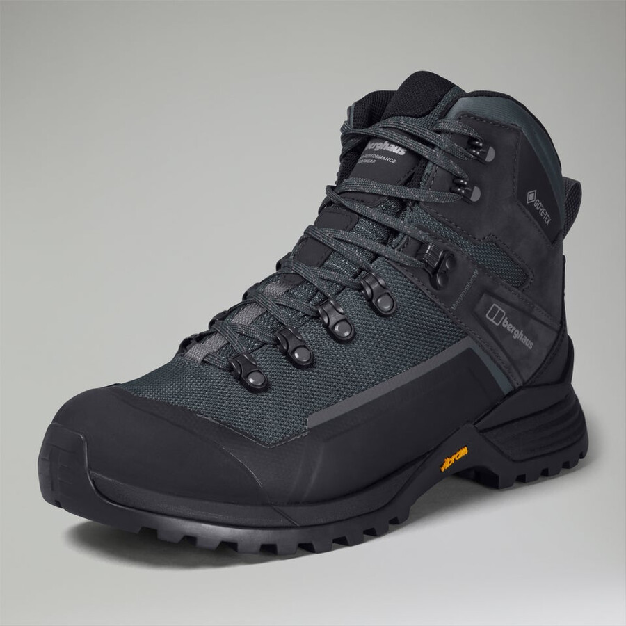 los hombres de la tormenta de trekking impermeable de gore-tex de arranque - grisnegro berghaus