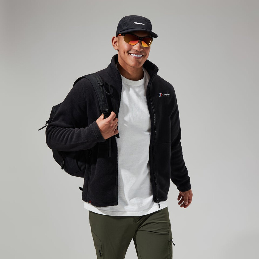 los hombres del prisma de polartec interactivo de la chaqueta - negro berghaus