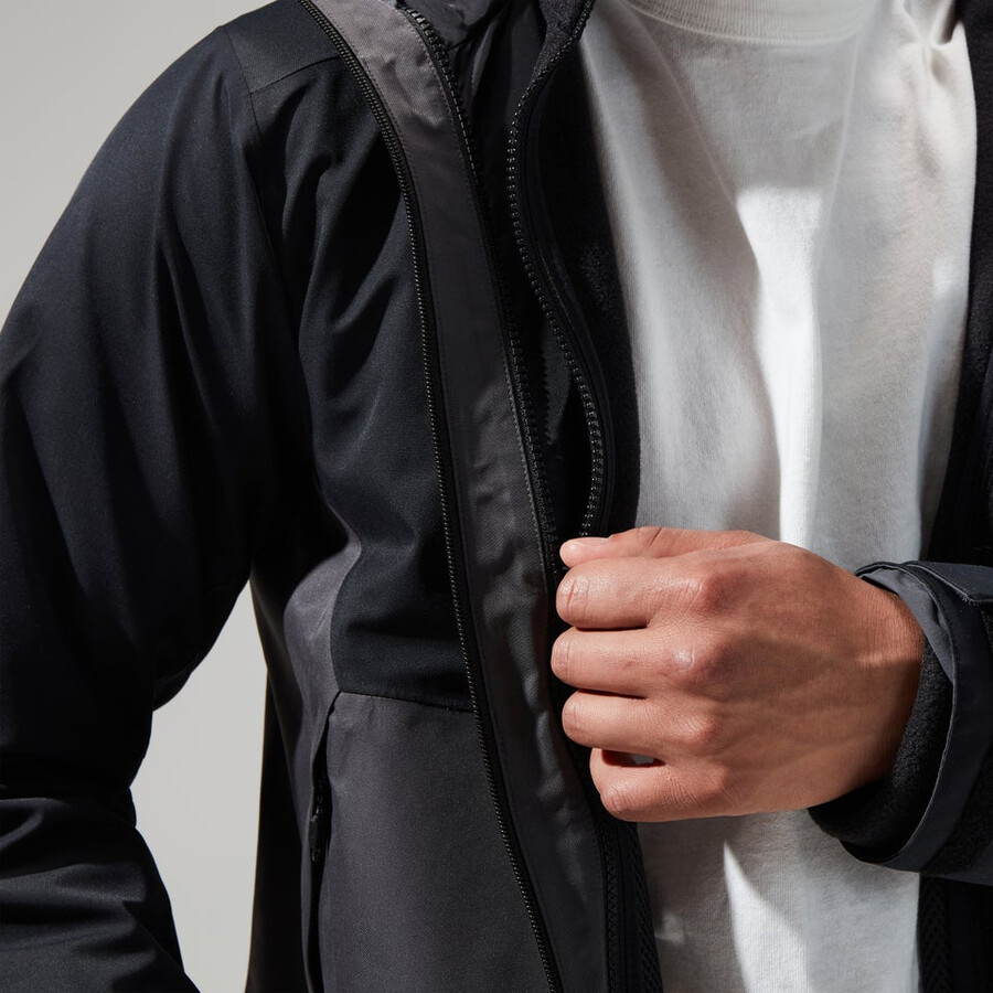 los hombres del prisma de polartec interactivo de la chaqueta - negro berghaus