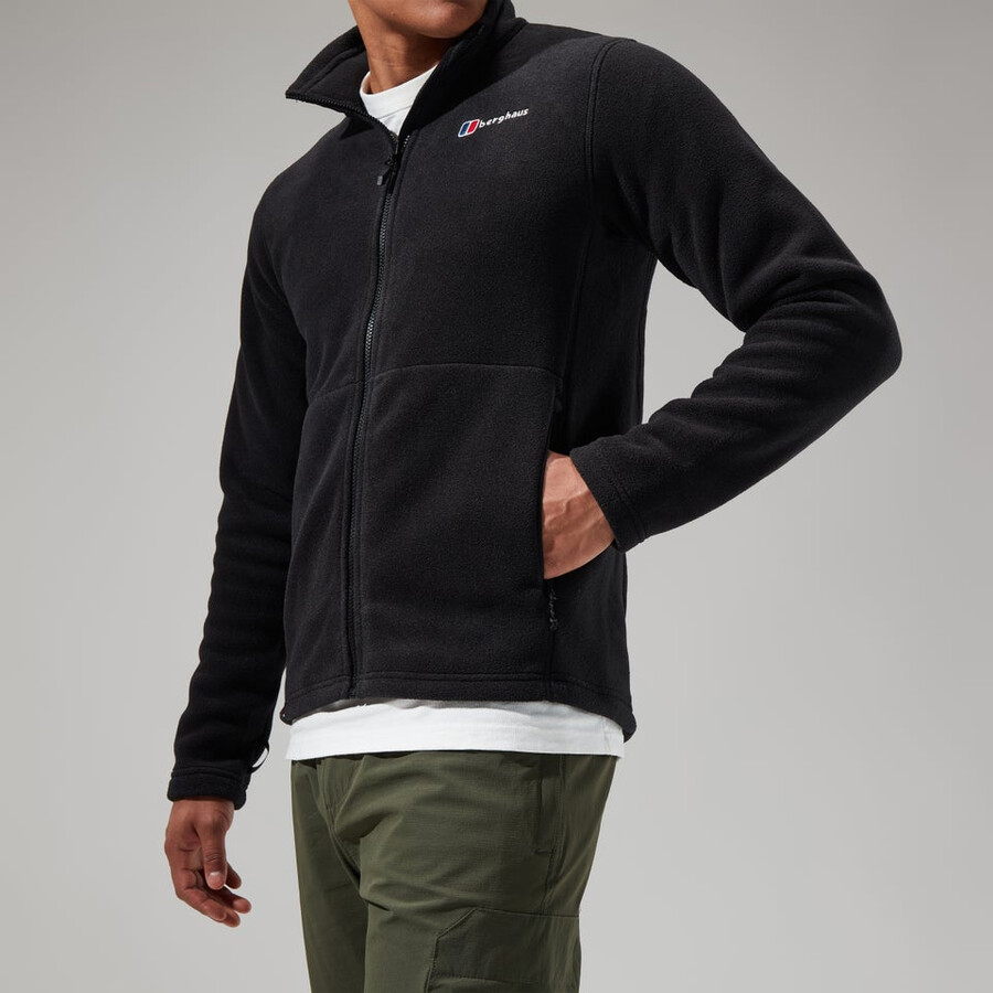 los hombres del prisma de polartec interactivo de la chaqueta - negro berghaus
