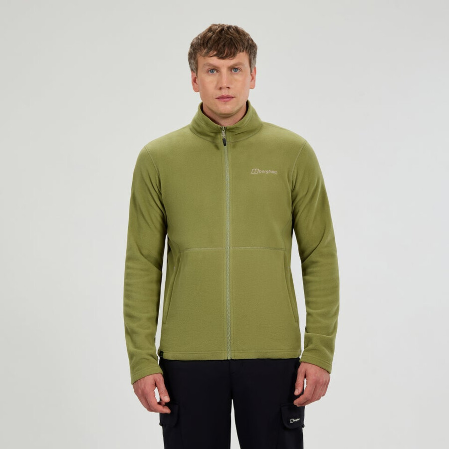 los hombres del prisma micro interactivo polartec chaqueta de lana verde berghaus