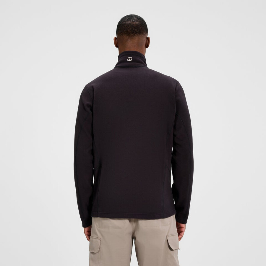 los hombres del prisma micro mitad zip polar polartec - negro berghaus