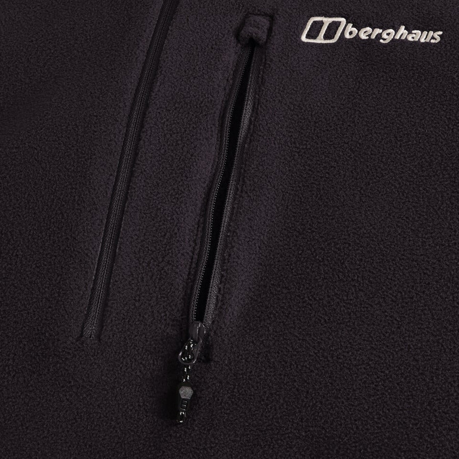 los hombres del prisma micro mitad zip polar polartec - negro berghaus