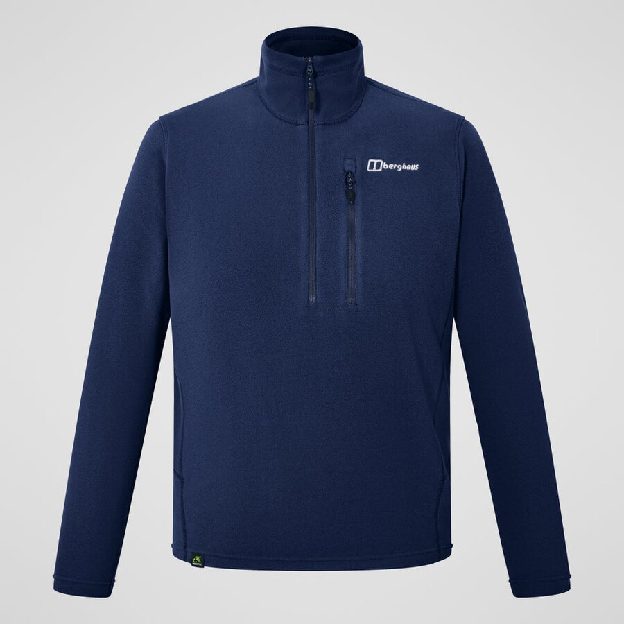 los hombres del prisma micro mitad zip polar polartec - azul berghaus