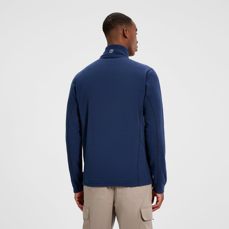 los hombres del prisma micro mitad zip polar polartec - azul berghaus