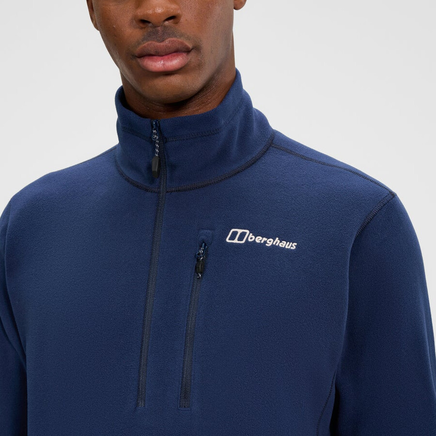 los hombres del prisma micro mitad zip polar polartec - azul berghaus
