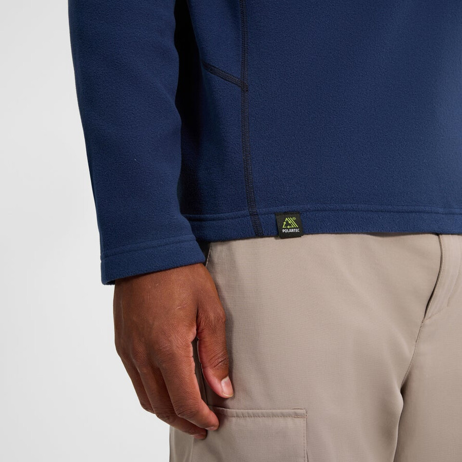 los hombres del prisma micro mitad zip polar polartec - azul berghaus