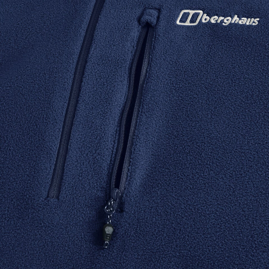 los hombres del prisma micro mitad zip polar polartec - azul berghaus
