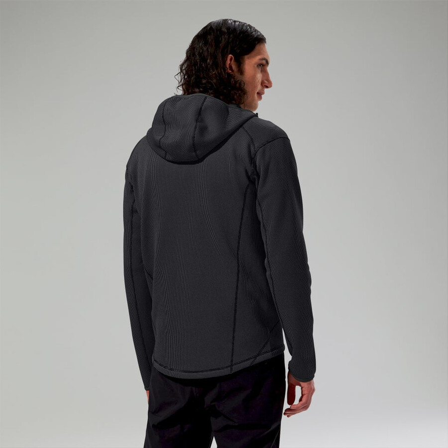 los hombres pravitale montaña 2.0 con capucha chaqueta de lana - gris oscuronegro berghaus