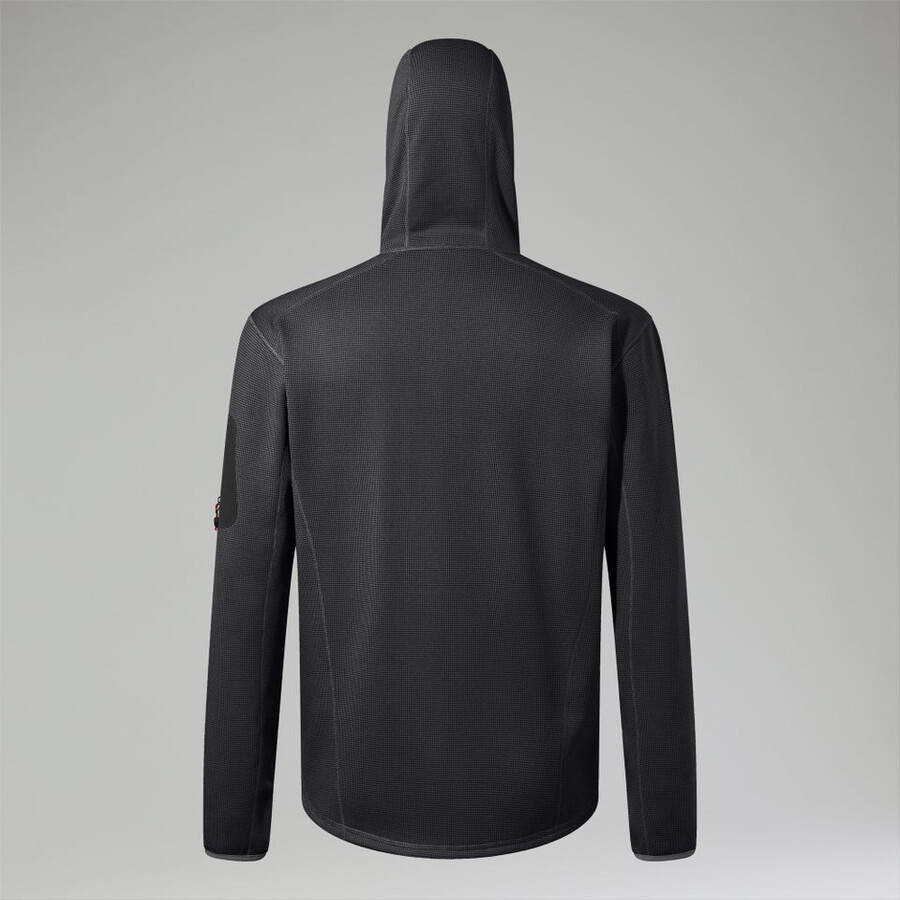 los hombres pravitale montaña 2.0 con capucha chaqueta de lana - gris oscuronegro berghaus