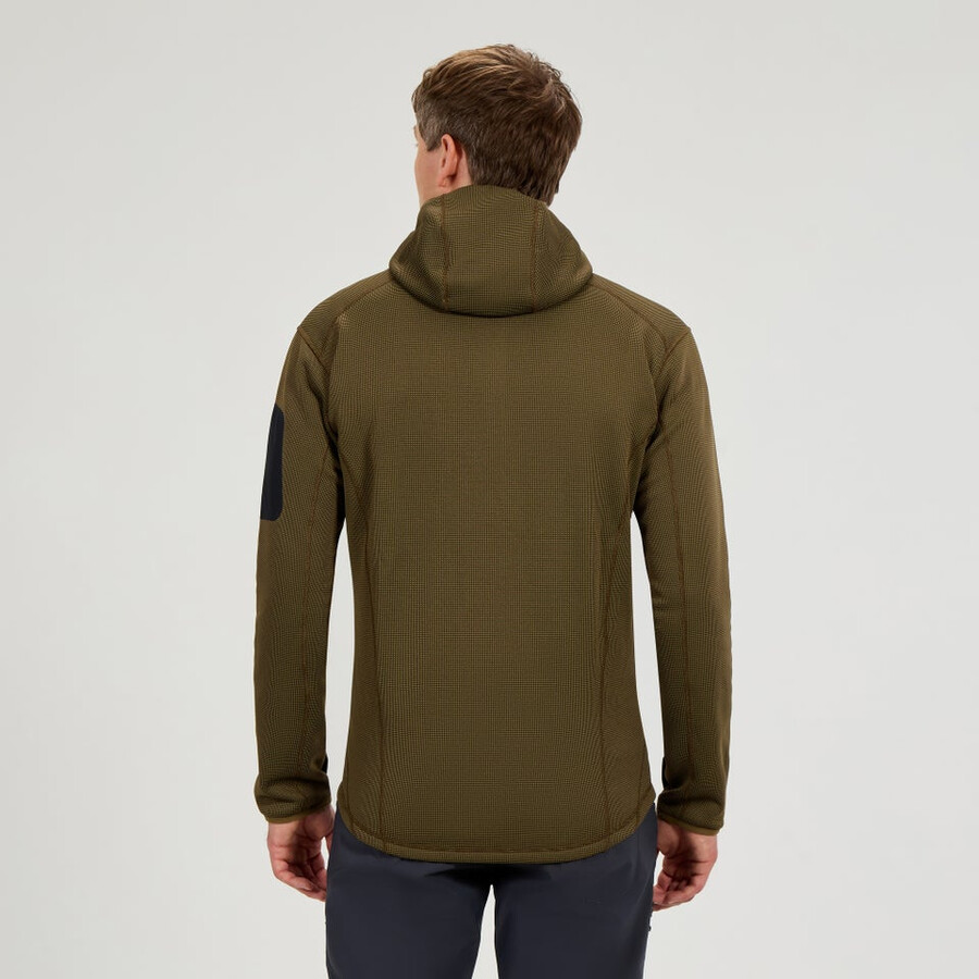 los hombres pravitale mtn 2.0 de felpa con capucha chaqueta - verdemarrón berghaus