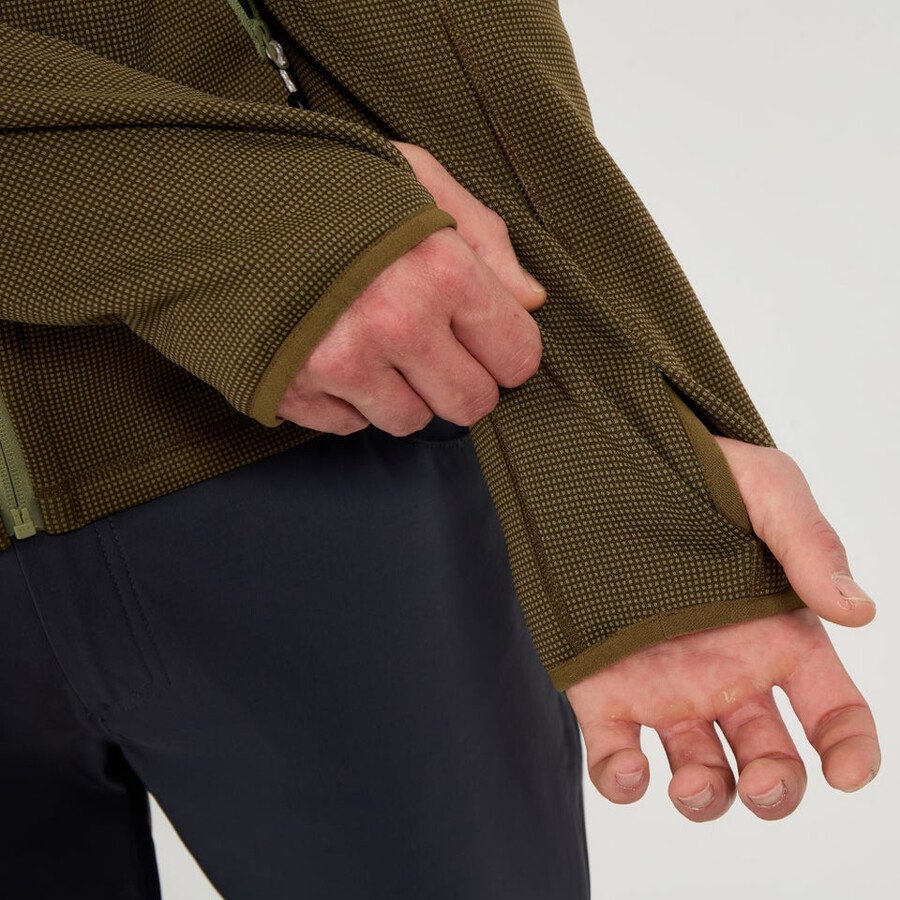 los hombres pravitale mtn 2.0 de felpa con capucha chaqueta - verdemarrón berghaus
