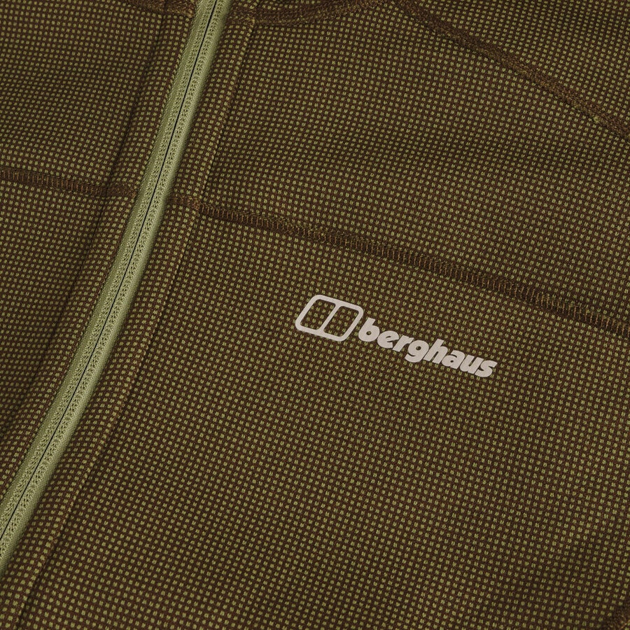 los hombres pravitale mtn 2.0 de felpa con capucha chaqueta - verdemarrón berghaus