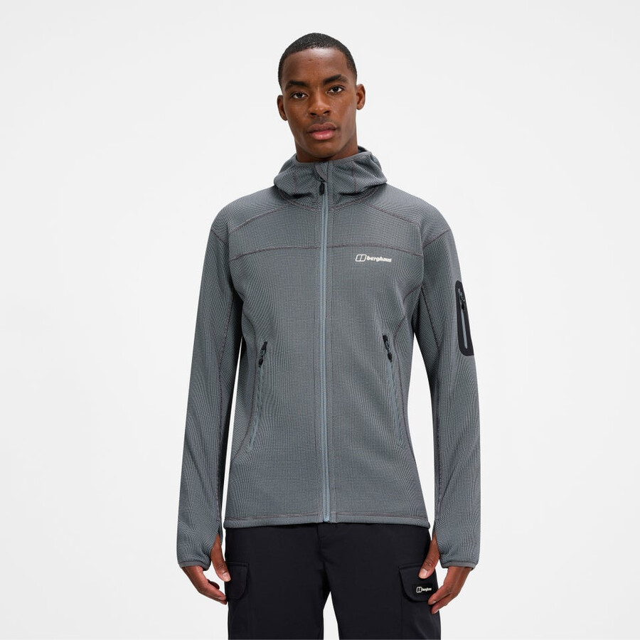 los hombres pravitale mtn 2.0 con capucha chaqueta de lana - gris berghaus