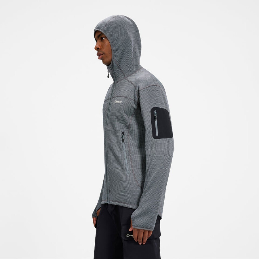 los hombres pravitale mtn 2.0 con capucha chaqueta de lana - gris berghaus