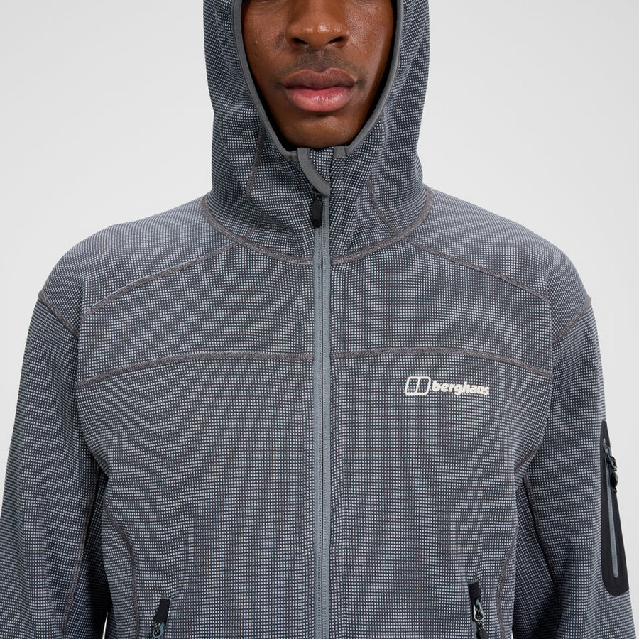 los hombres pravitale mtn 2.0 con capucha chaqueta de lana - gris berghaus