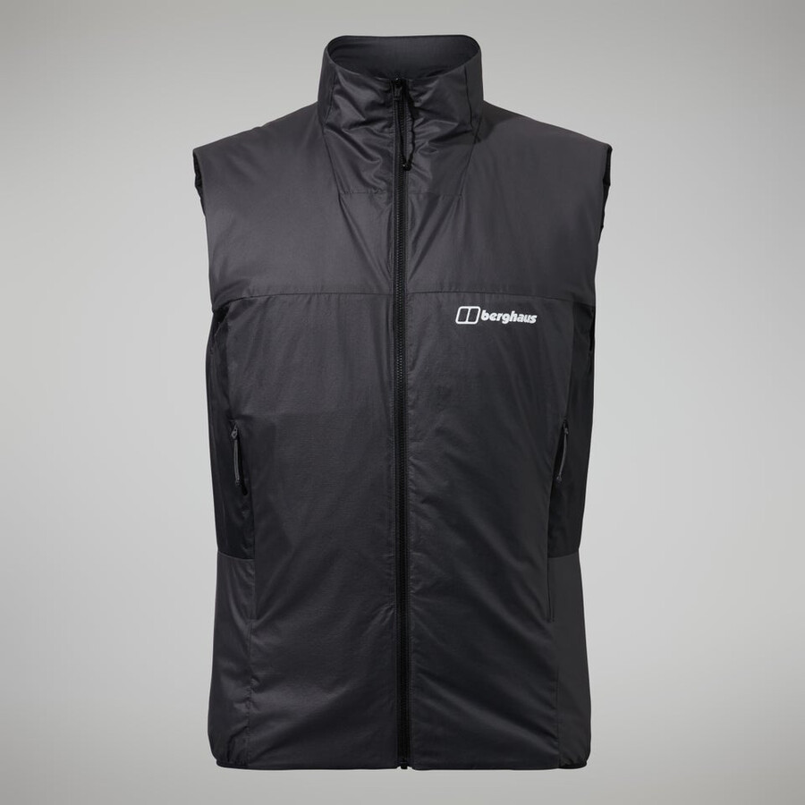 los hombres del mtn areté lb sintético chaleco grisnegro berghaus