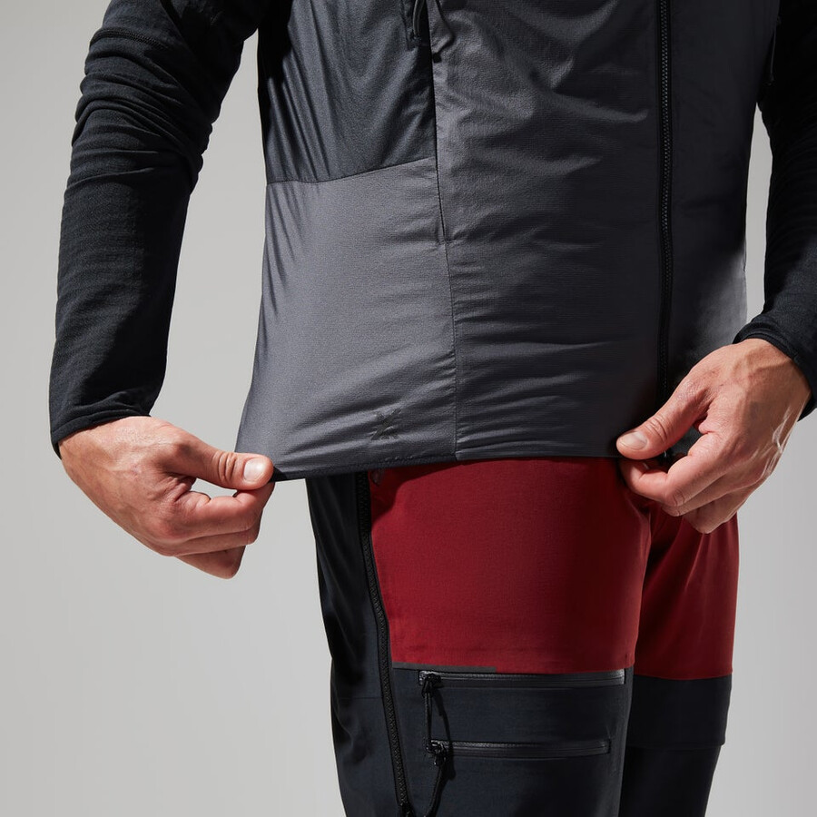 los hombres del mtn areté lb sintético chaleco grisnegro berghaus