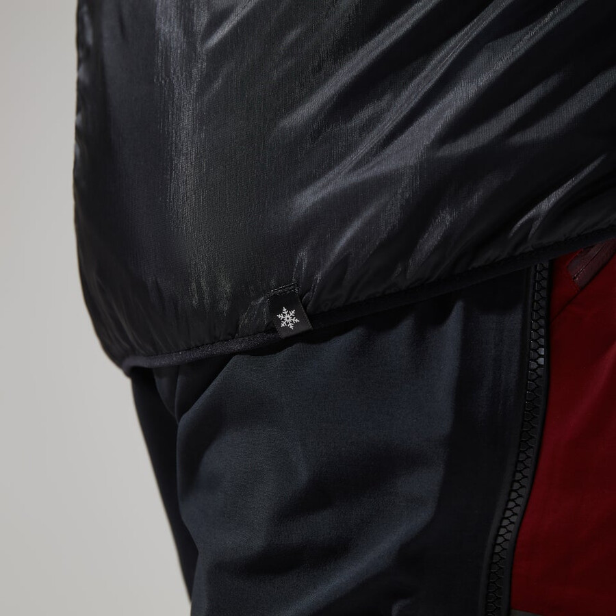 los hombres del mtn areté lb sintético chaleco grisnegro berghaus