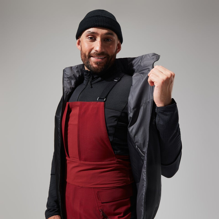 los hombres del mtn areté lb sintético chaleco grisnegro berghaus