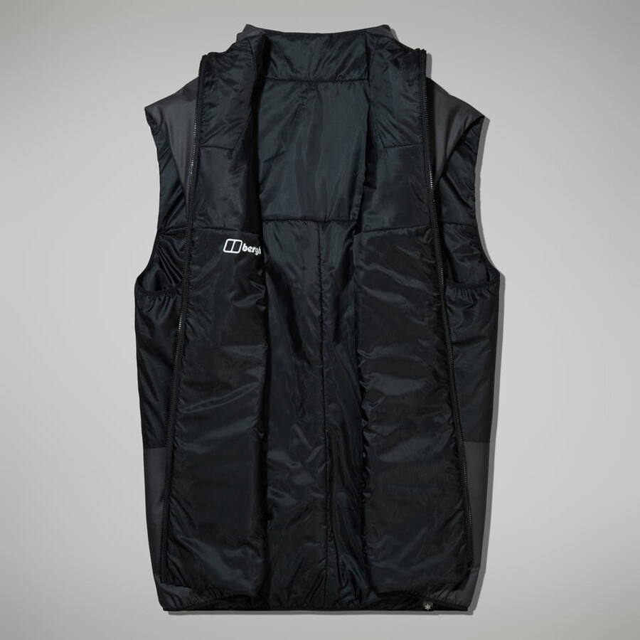 los hombres del mtn areté lb sintético chaleco grisnegro berghaus