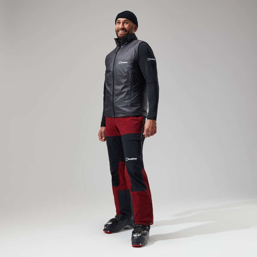 los hombres del mtn areté lb sintético chaleco grisnegro berghaus
