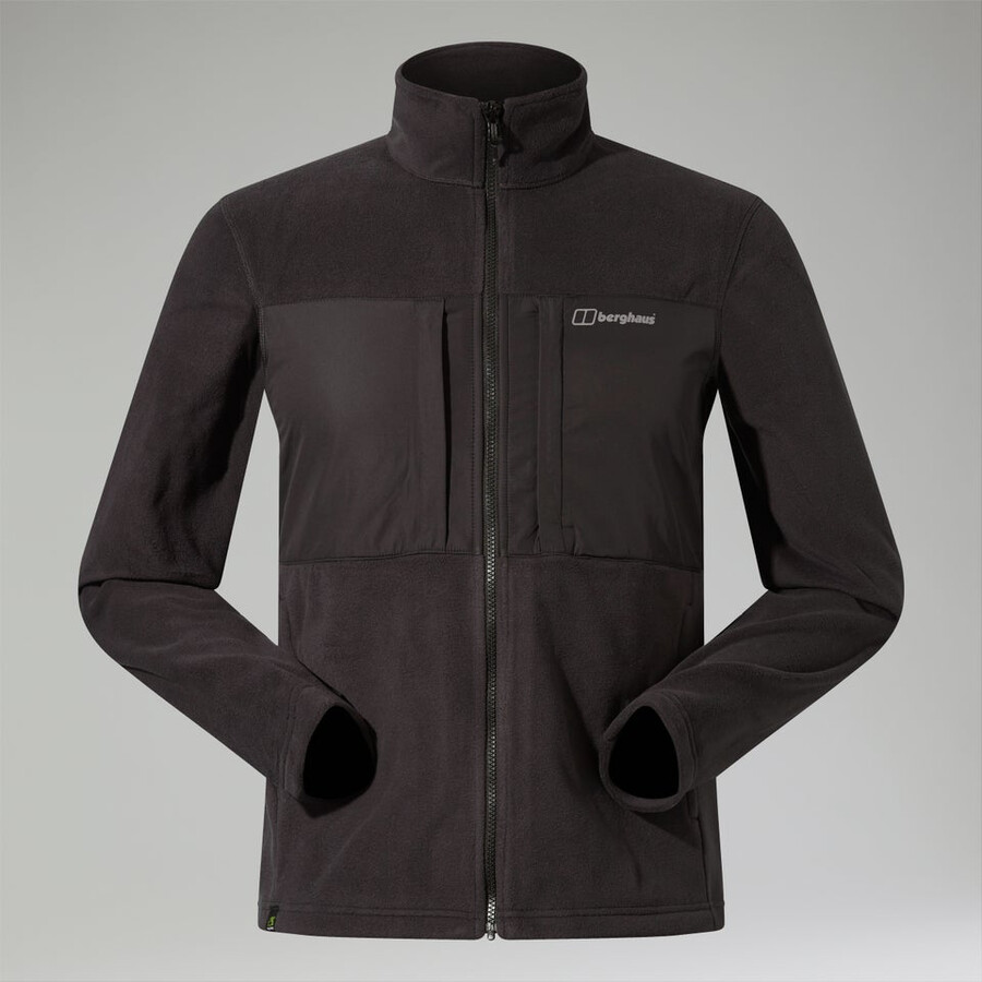 los hombres del prisma de la guía interactiva de polartec chaqueta de lana - negro berghaus
