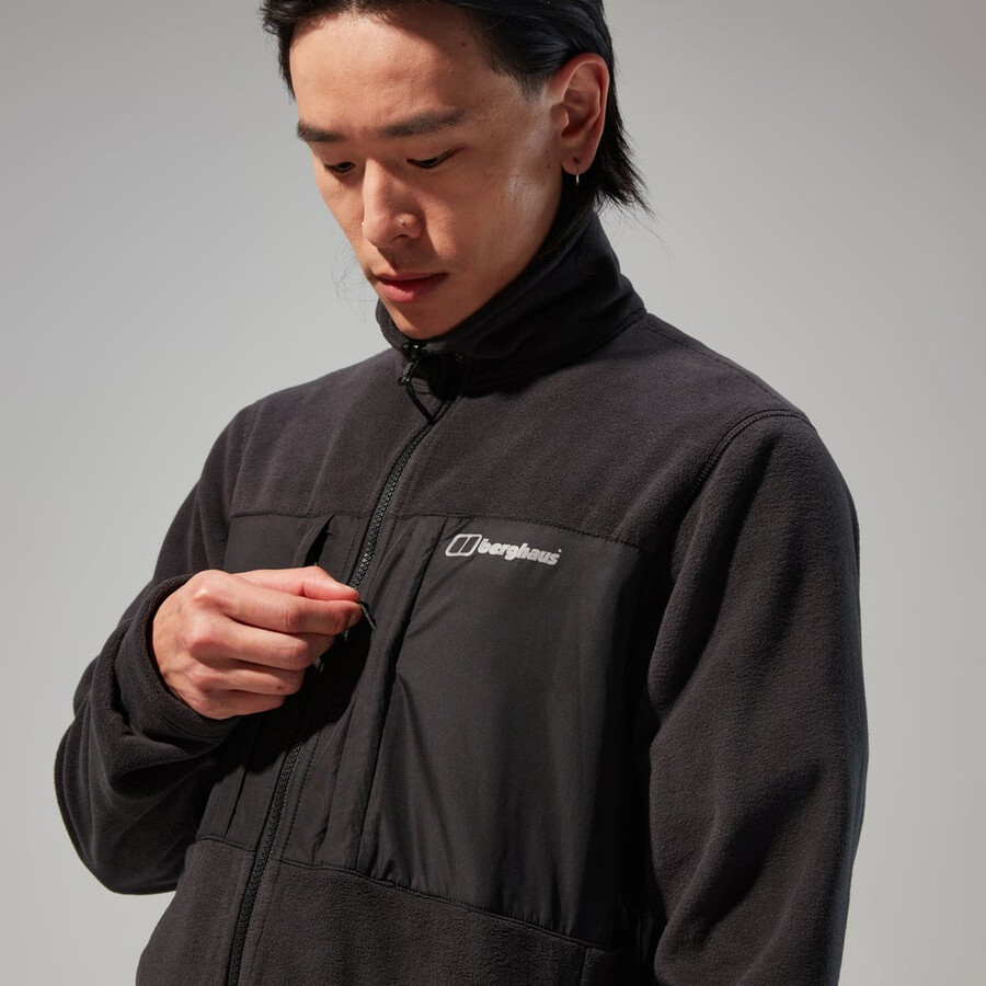 los hombres del prisma de la guía interactiva de polartec chaqueta de lana - negro berghaus
