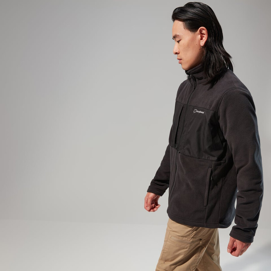 los hombres del prisma de la guía interactiva de polartec chaqueta de lana - negro berghaus