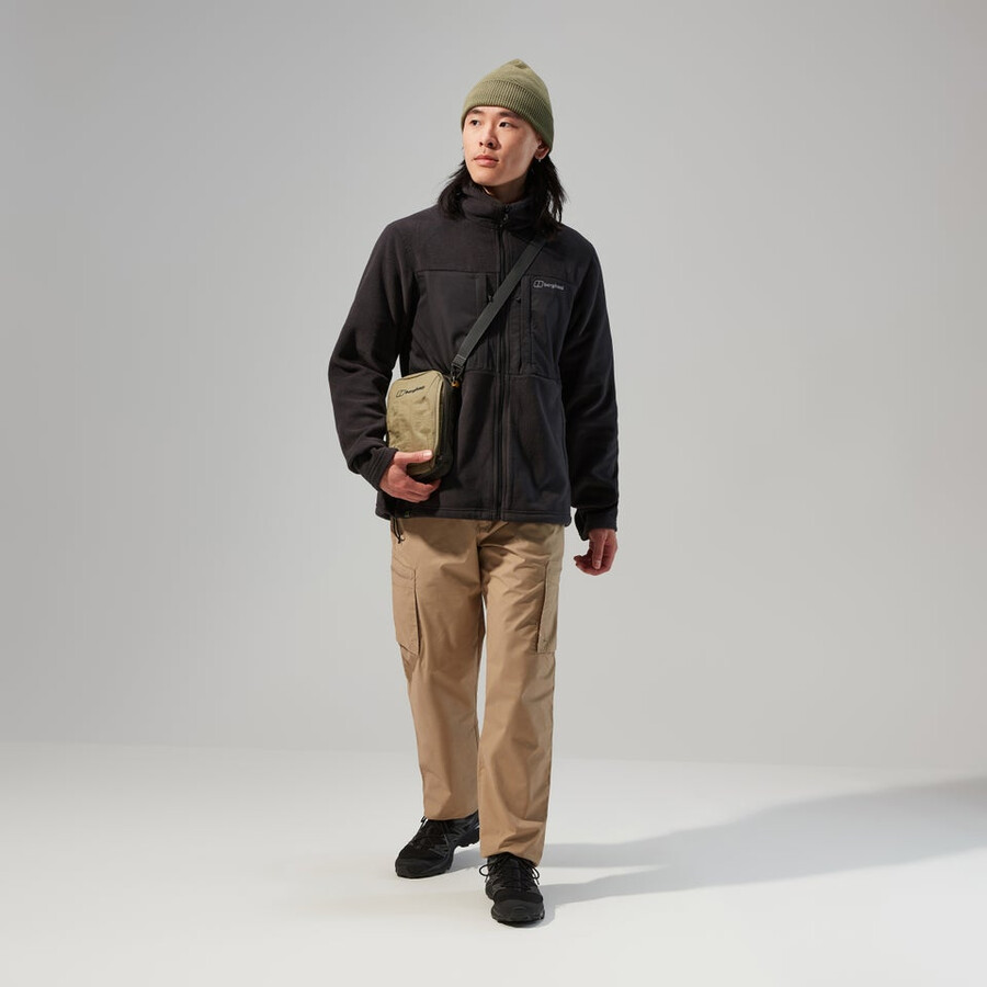 los hombres del prisma de la guía interactiva de polartec chaqueta de lana - negro berghaus