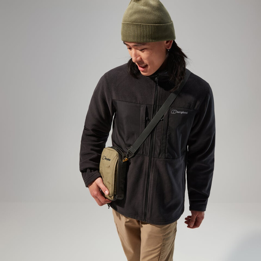 los hombres del prisma de la guía interactiva de polartec chaqueta de lana - negro berghaus