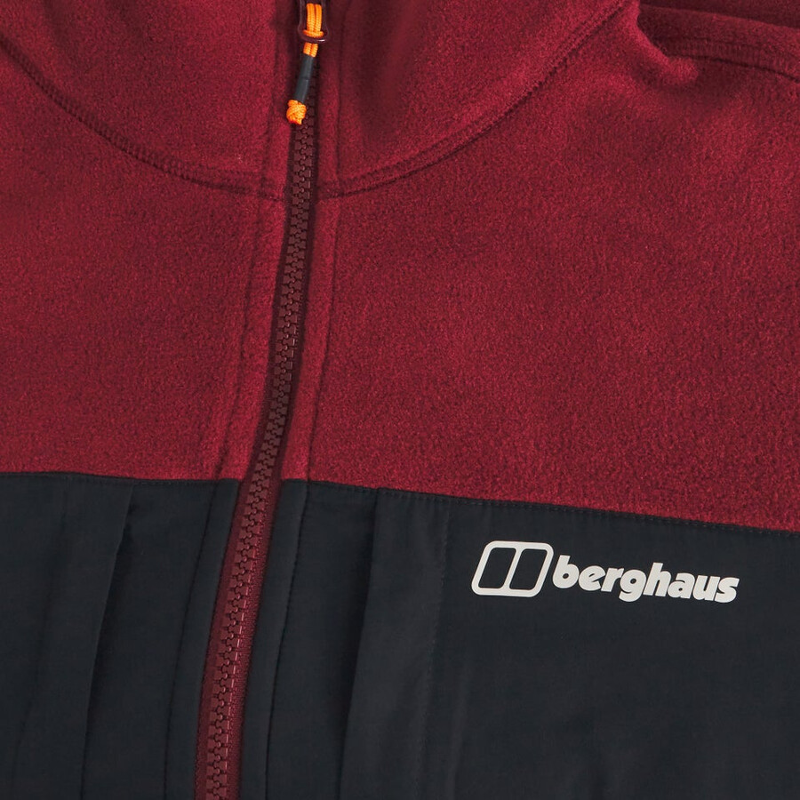 los hombres del prisma de la guía interactiva de polartec chaqueta de lana - rojonegro berghaus