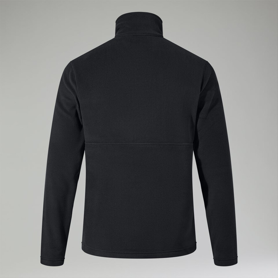 los hombres del prisma de la mitad zip polar polartec - negro berghaus