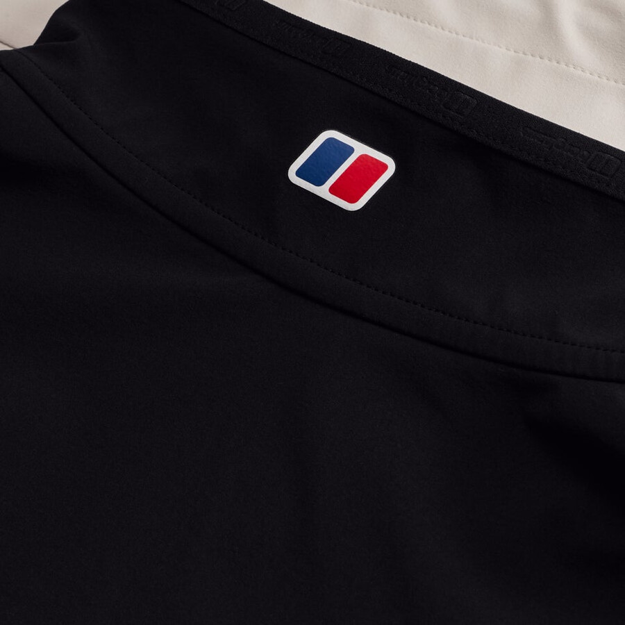 los hombres del terreno trek mitad chaqueta de cremallera - grisnegro berghaus