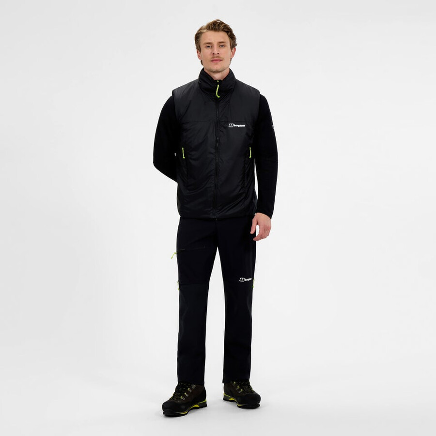 los hombres del mtn areté sintético chaleco - negro berghaus