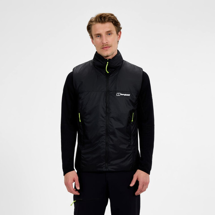 los hombres del mtn areté sintético chaleco - negro berghaus