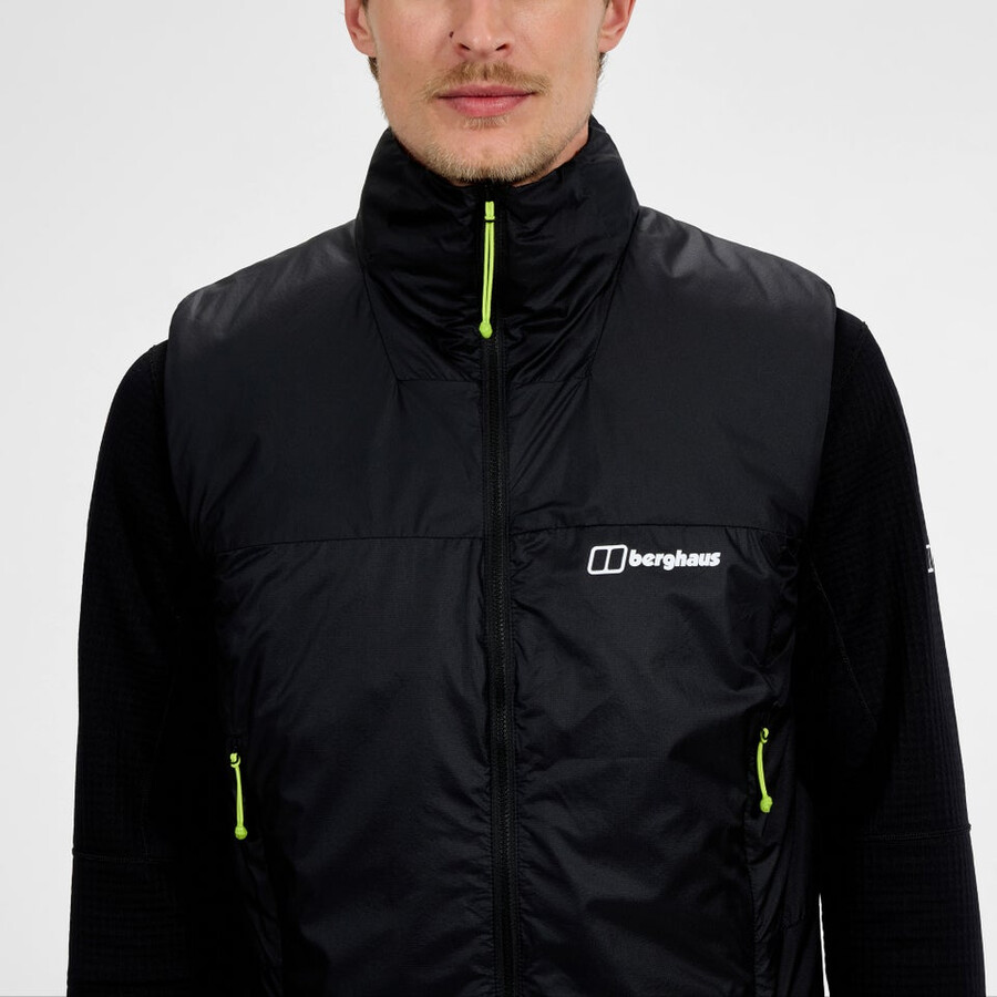 los hombres del mtn areté sintético chaleco - negro berghaus