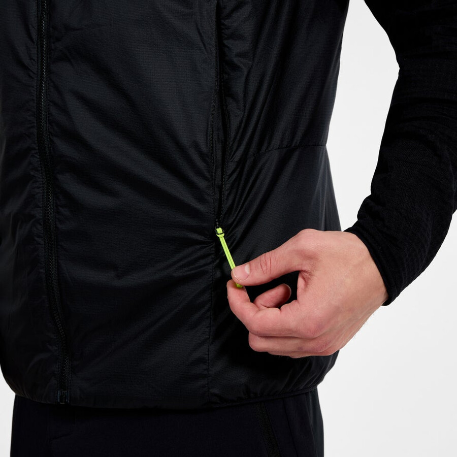 los hombres del mtn areté sintético chaleco - negro berghaus
