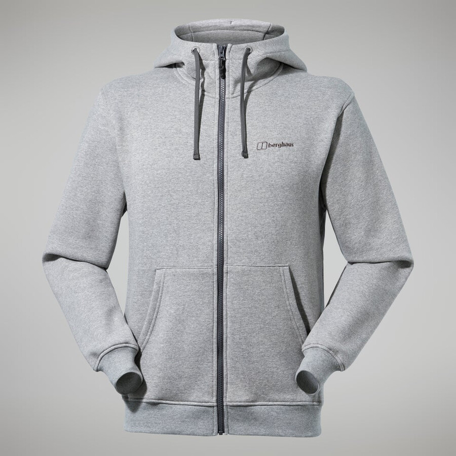 hombres logotipo de la fz con capucha gris oscuro berghaus