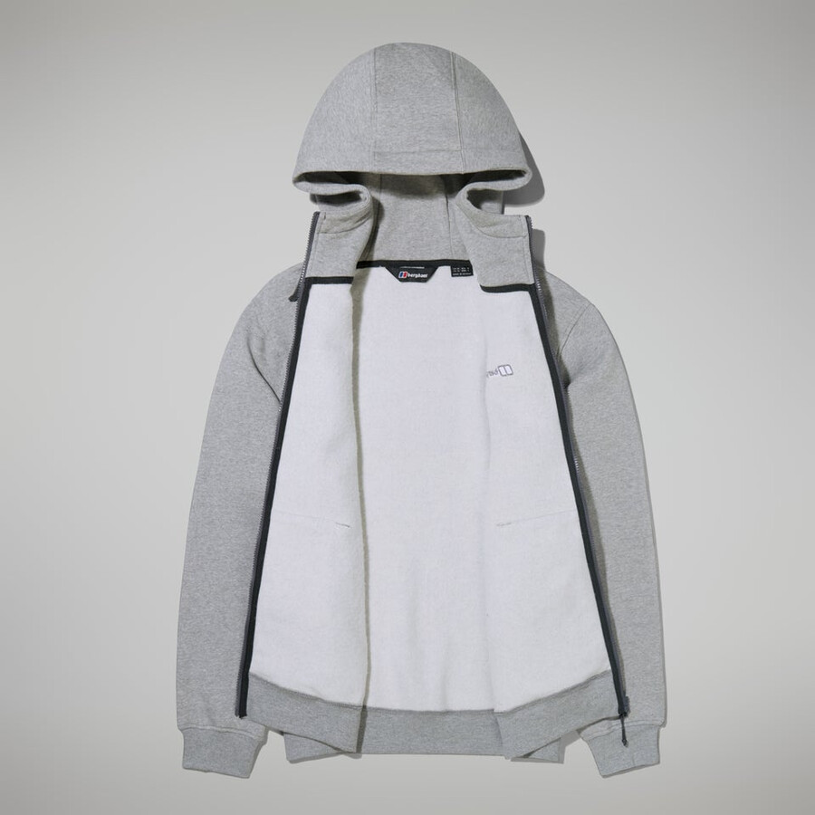 hombres logotipo de la fz con capucha gris oscuro berghaus