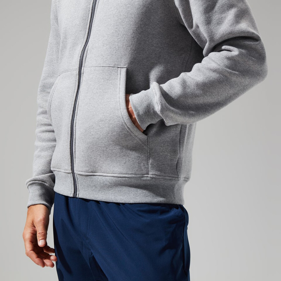 hombres logotipo de la fz con capucha gris oscuro berghaus