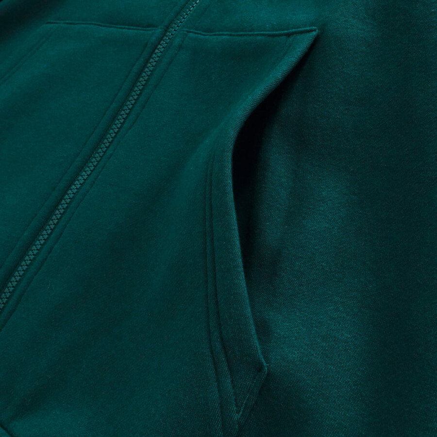los hombres del logotipo de full zip hoodie - verde berghaus