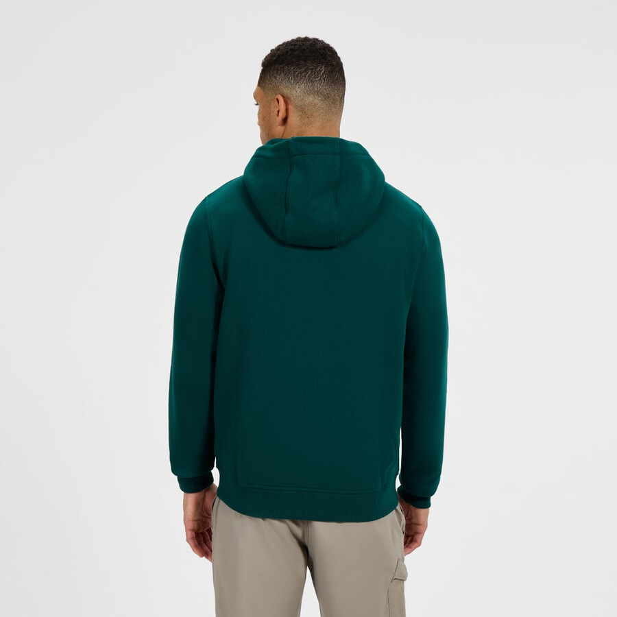 los hombres del logotipo de full zip hoodie - verde berghaus