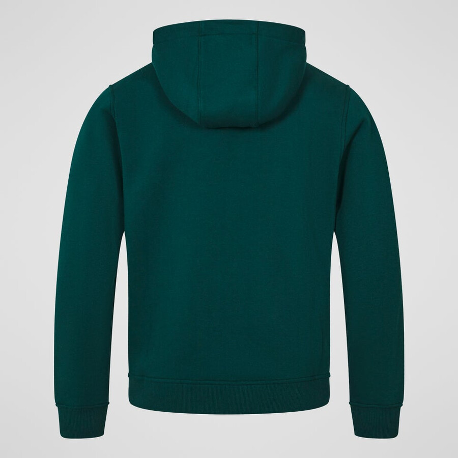 los hombres del logotipo de full zip hoodie - verde berghaus
