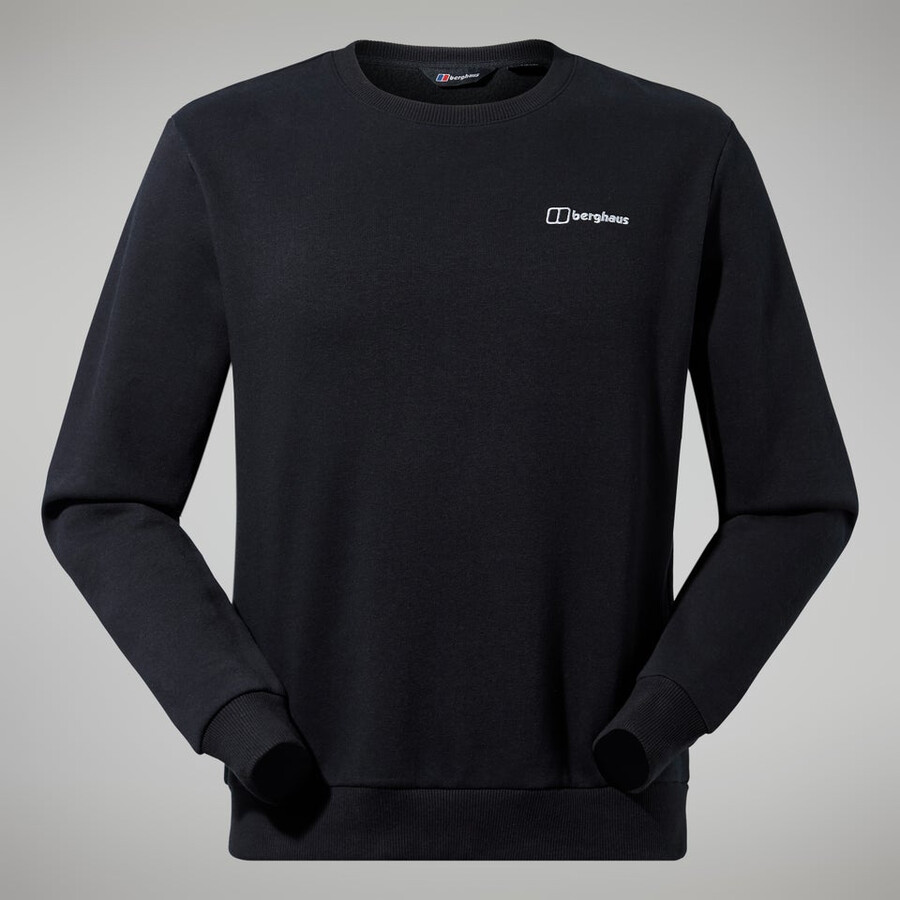 los hombres de la tripulación de logo negro berghaus