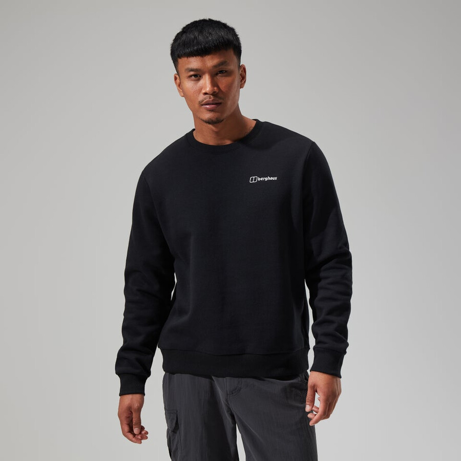 los hombres de la tripulación de logo negro berghaus