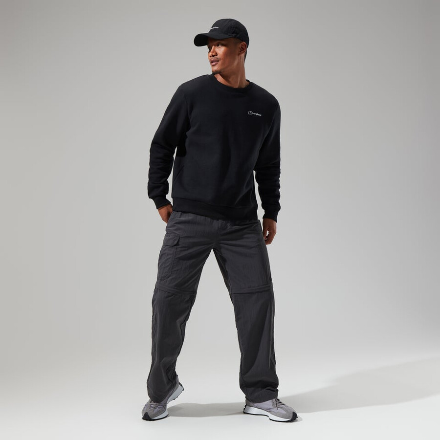 los hombres de la tripulación de logo negro berghaus